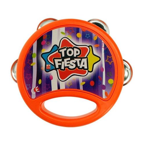 Tambourin En Plastique Orange 11,5 Cm