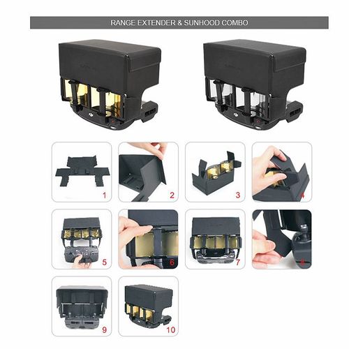 Pare-Soleil + Amplificateur Antenne Pour Dj Mavic Air Pro Spark Radiocommande-Générique
