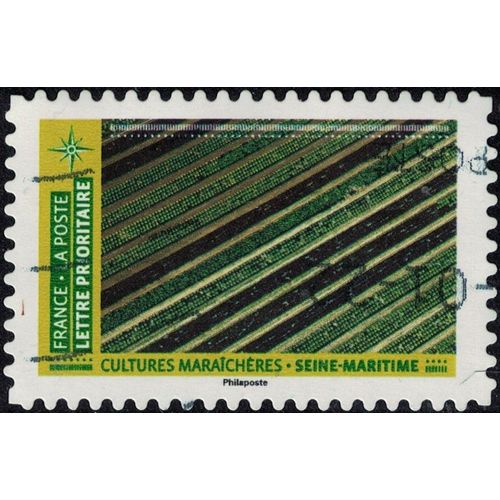France 2021 Oblitéré Used Mosaïque De Paysages Cultures Maraîchères Seine Maritime Y&t 1951 Su