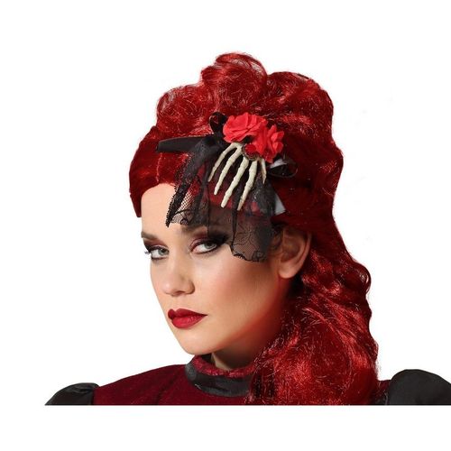 Joué Avec Veil, Crâne Main Et Roses