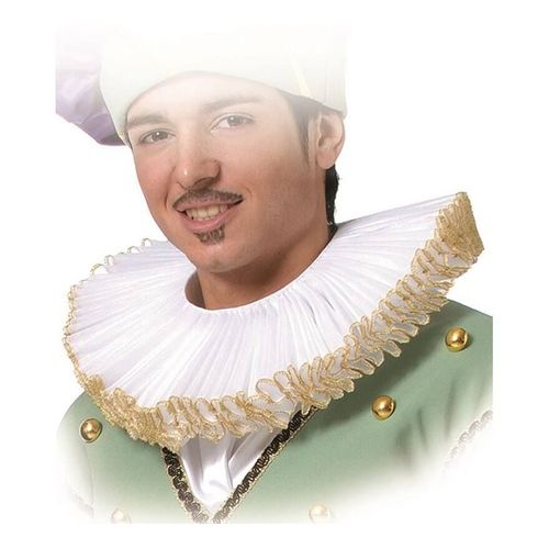 Collerette Blanche Et Or