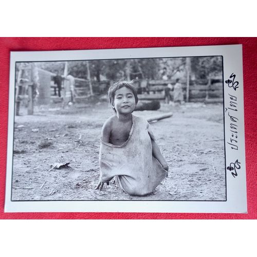 Carte Postale Enfant Thailande "Le Riche Sourire". Noir Et Blanc.