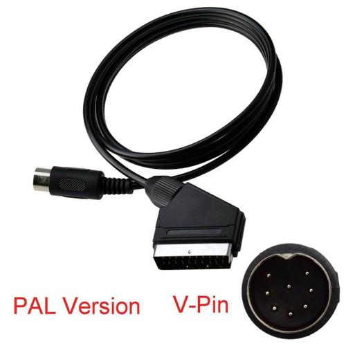Câble péritel AV RGB Scart pour Sega Mégadrive 1 PAL - Genesis - Master System - Vpin