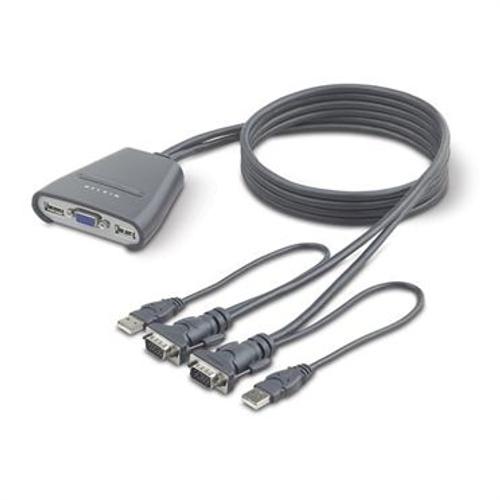 BELKIN 2-Port KVM Switch with Built-in Cabling USB