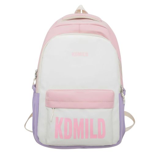Sac de transport d'automne couleur assortie sac à dos à l'ail anglais femme étudiante se rendant au sac de classe lycée SHB4776