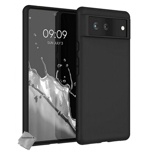 Housse Etui Coque Silicone Gel Fine Pour Google Pixel 6 + Film Ecran - Noir