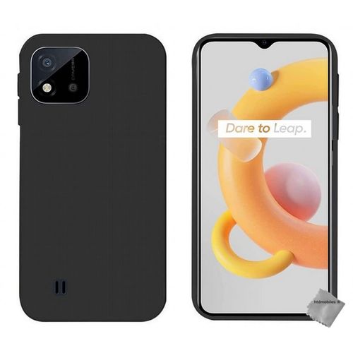 Housse Etui Coque Silicone Gel Fine Pour Realme C11 2021 + Film Ecran - Noir