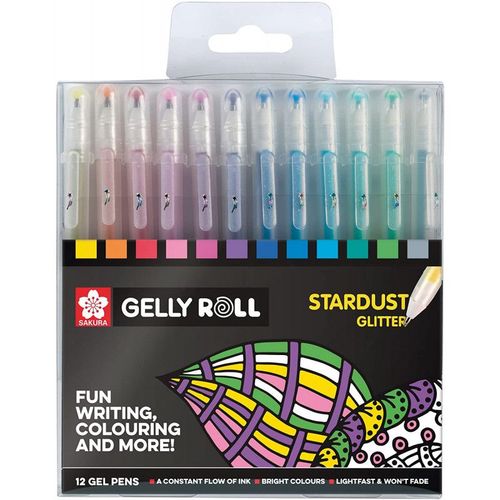 Lot De 12 Stylos Gel Stardust Glitter - Sakura