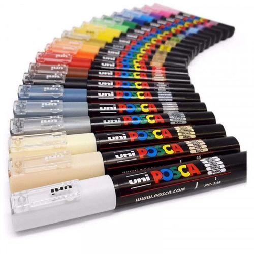 Lot De 21 Marqueurs Posca Pc-1mc Pointe Extra-Fine Conique