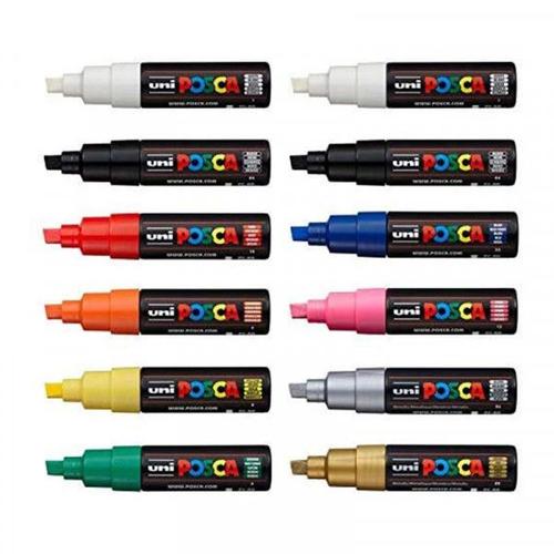 Lot de 3 marqueurs Posca PC-8K blanc