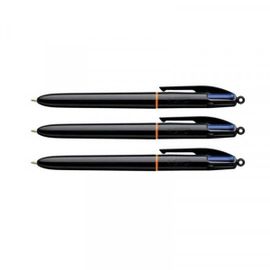 Lot De 3 Stylos 4 Couleurs Bic - Pointe Moyenne Corps Noir