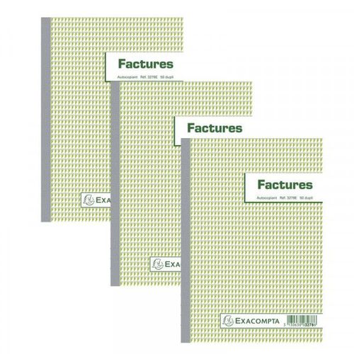 Lot De 3 Manifolds - Factures A5 Dupli - 14,8x21cm - Exacompta - 3278e