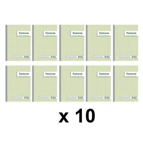 Lot De 10 Manifolds - Factures A5 Dupli - 14,8x21cm - Exacompta - 3278e