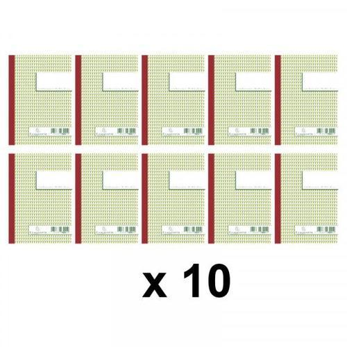 Lot De 10 Manifolds 50 Tripli Quadrillé 5x5 - 10,5 X 14,8 Cm - Exacompta 3241e