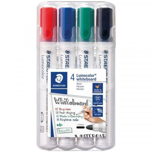 Lot De 4 Marqueurs Effaçable ? Sec - Lumocolor Whiteboard Marker Staedtler