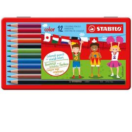 Stabilo Pot de 38 crayons de couleur triangulaires - prix pas cher