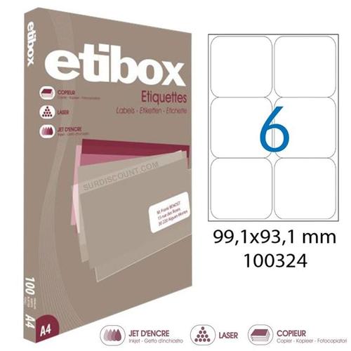 Boite De 600 Étiquettes - Format 99,1x93,1mm - Etibox - Apli 100324