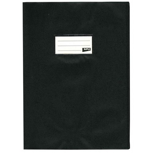 Protège-Cahier Opaque Noir En Pvc ? Format 24x32 Cm ? Épaisseur 19/100ème ? Grain Cuir