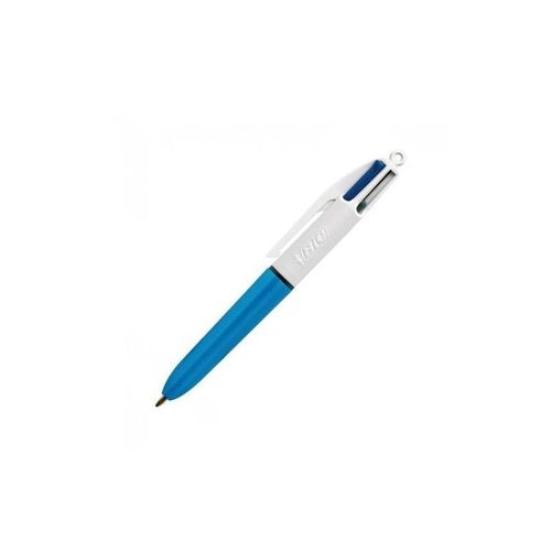 Mini Stylo - 4 Couleurs - Pointe Moyenne - Bic - Corps Bleu