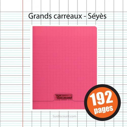 Cahier - 17x22(Cm) - Grands Carreaux - 192 Pages - Couverture En Polypro - Sans Spirale - Clairefontaine - Calligraphe