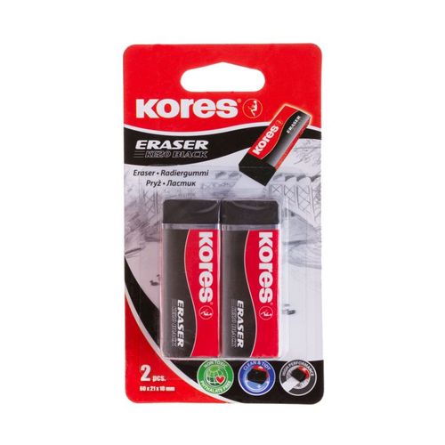 Lot De 2 Gommes Noir - Kores