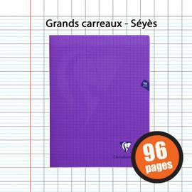 Cahier - 24x32(cm) - Grands carreaux - 96 pages - couverture en