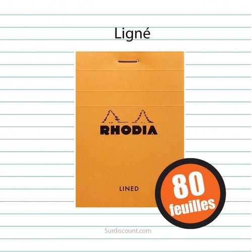 Bloc Notes - 8,5 X 12 Cm - Lignes - 80 Feuilles - Rhodia