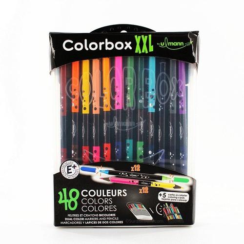Colorbox Xxl 48 Crayons De Couleur + 12 Feutres Lavables - By Ulmann