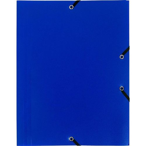 Chemise 3 Rabats Polypropylène Bleu - Exacompta