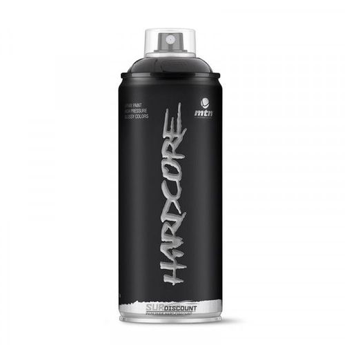 Bombe De Peinture Hardcore Mtn - Noir Mat