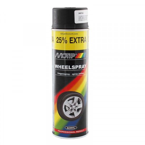 Bombe De Peinture Pour Jantes - Noir Mat - Motip