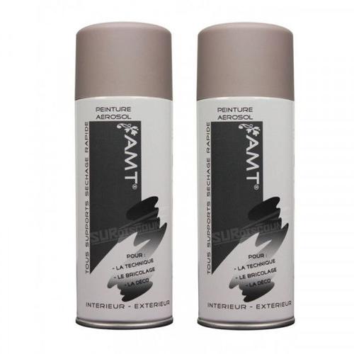 Lot De 2 Bombes De Peinture - Taupe Mat - Amt