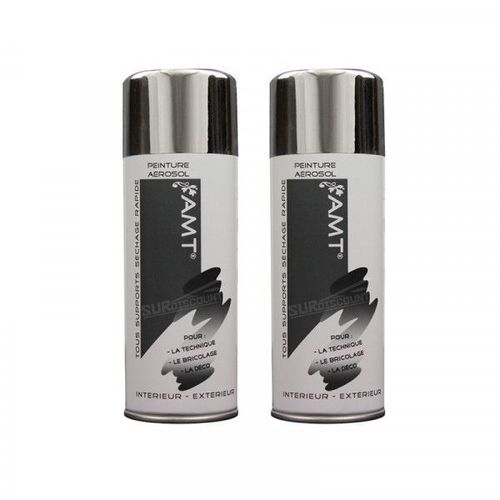 Lot De 2 Bombes De Peinture - Chrome - Amt