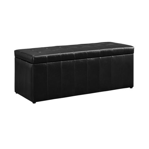 Banc Coffre De Rangement Concierto En Simili - Noir
