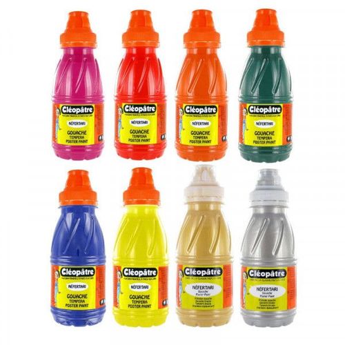 Lot De 8 Flacons De Peinture Gouache Néfertari 250 Ml Cléopâtre
