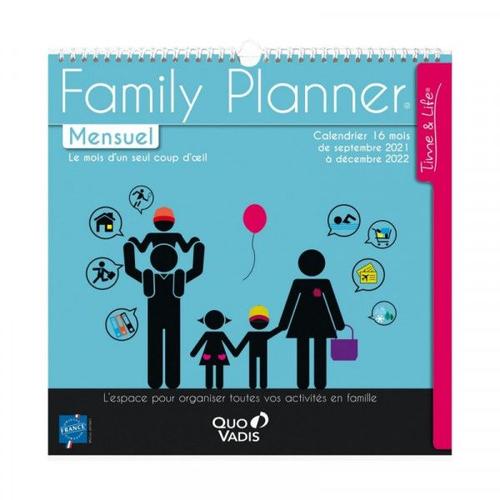 Calendrier 2023/2024 Family Planner - 30 X 30 Cm - Quo Vadis
