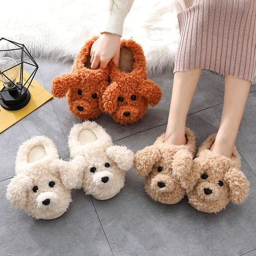 Pantoufle Femme Chaussette Hiver Femme Chaussure Femme Pantoufles En Peluche 3d Pour Femmes Et Hommes D'hiver Chaudes Semelle Souple, Intérieur De La Chambre Coucher Pour Couples, Glissades En Fourrure Enfiler
