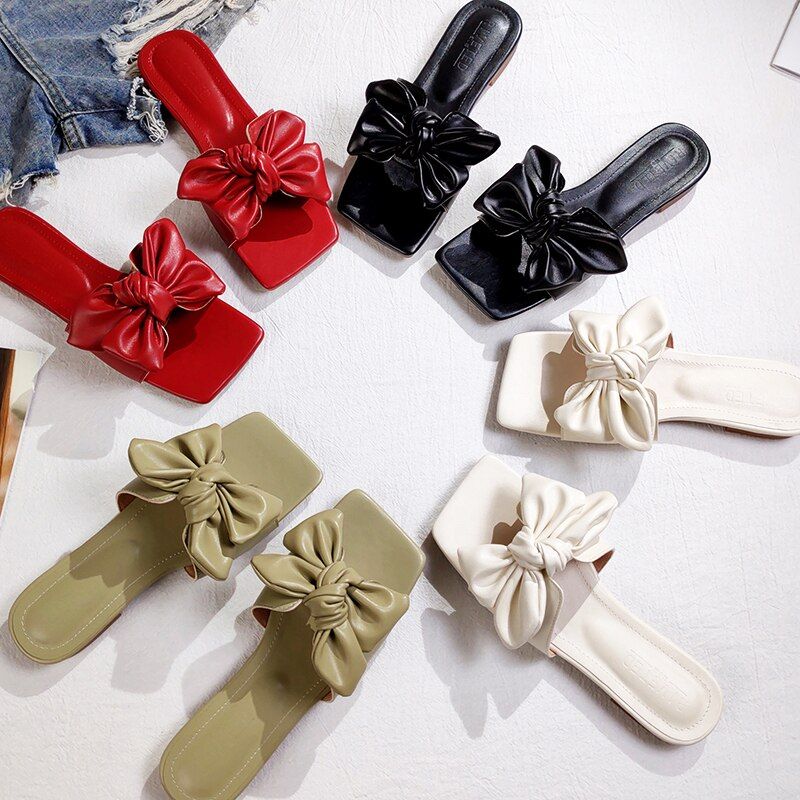 Pantoufles  Bout Carr Pour Femmes, Chaussures Plates Pour ... - 4