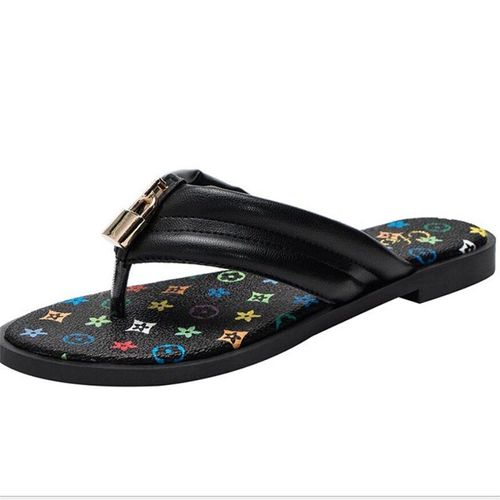 Pantoufles Enfiler Pour Femmes, Chaussures Sandales Plates La Mode, Couleurs Assorties,té