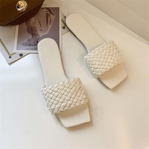 Pantoufles Enfiler Pour Femmes, Chaussures Sandales Plates La Mode, Couleurs Assorties,té