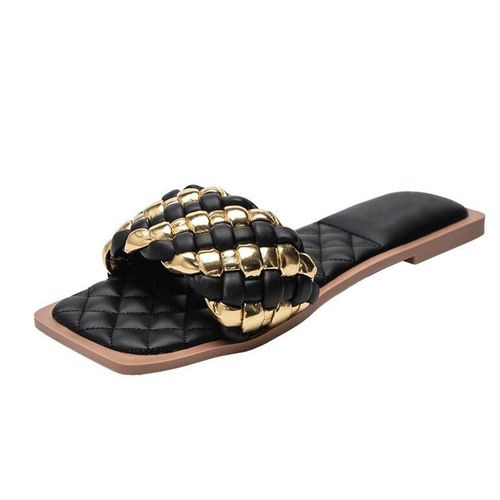 Pantoufles Enfiler Pour Femmes, Chaussures Sandales Plates La Mode, Couleurs Assorties,té
