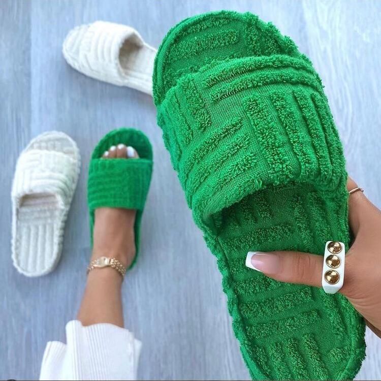 Pantoufles  Semelle paisse Pour Femmes, Chaussures En Coto... - 3