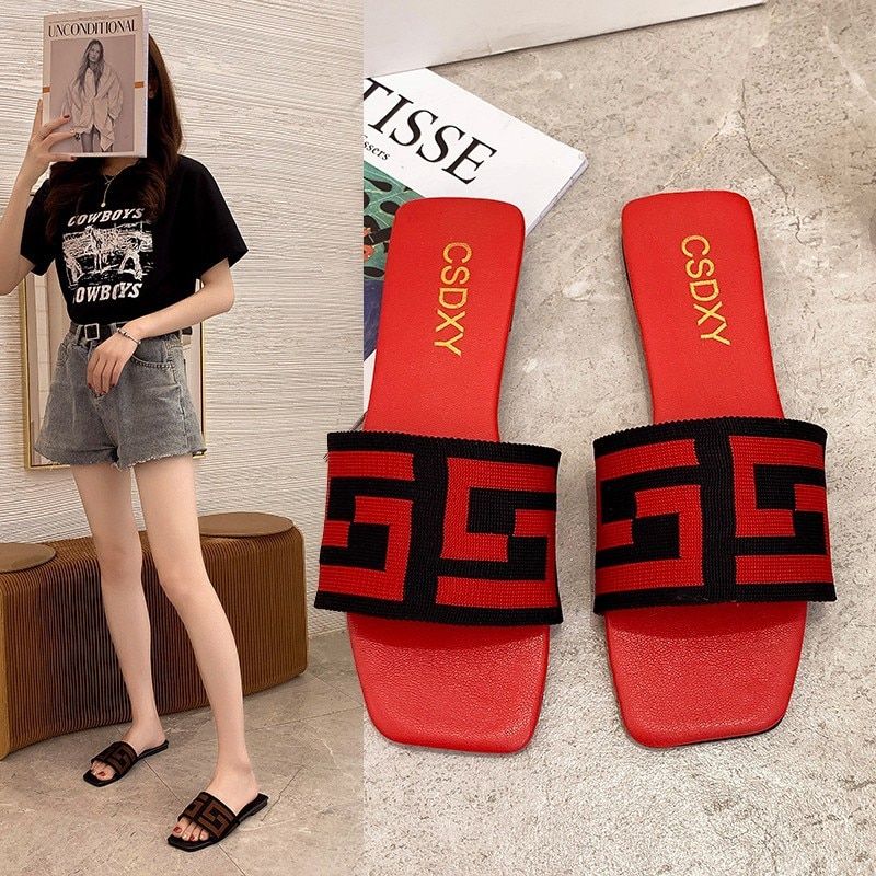Talons Plats, Mules Avec Design De Lettre C,  La Mode, Gran... - 3
