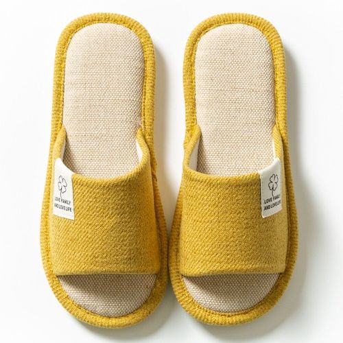 Pantoufles Antidérapantes En Lin Pour Femmes Et Hommes, Chaussures Plates De Maison, Diapositives De Maison, Chambre Intérieure, Zapatillas Mujer Couple, Printemps Automne