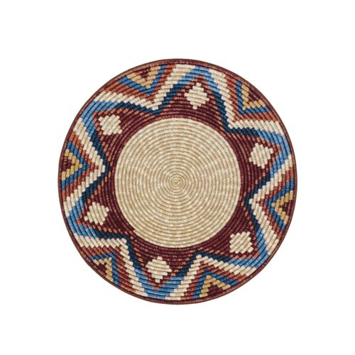 Benuta Plus Tapis D'extérieur & Intérieur Rond Kenya Multicouleur Diamètre 160 Cm Rond