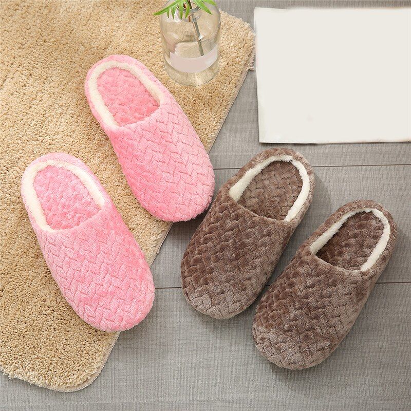 Pantoufles De Maison En Fourrure Pour Femmes, Chaussures Pla... - 3