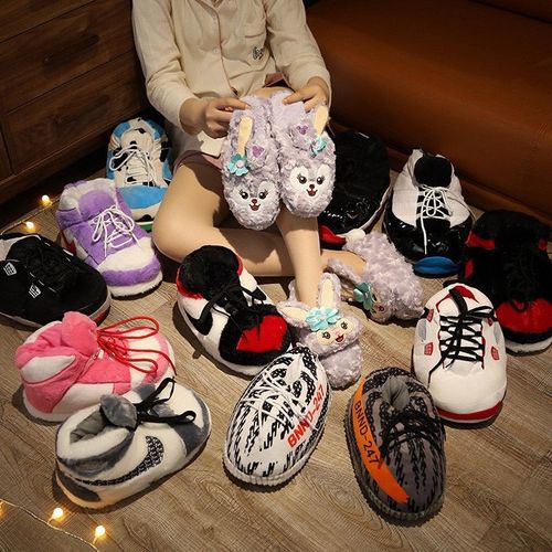 Pantoufles Chaudes D'hiver Pour Femmes, Pantoufles De Maison Mignonnes Pour Dames, Chaussures De Sol D'intérieur, Baskets De Maison Glissière