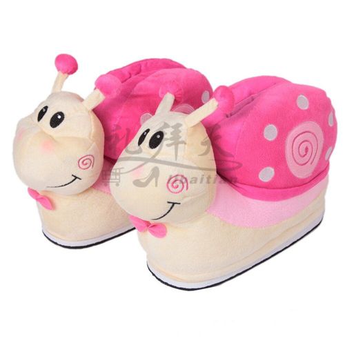 Pantoufles Chaudes En Coton De Dessin Animé, Pantoufles D'escargot Mignonnes Et Amusantes Pour Femmes, Diapositives Plates D'hiver, Tongs De Sol Douces Et Moelleuses, Chaussures Unisexes