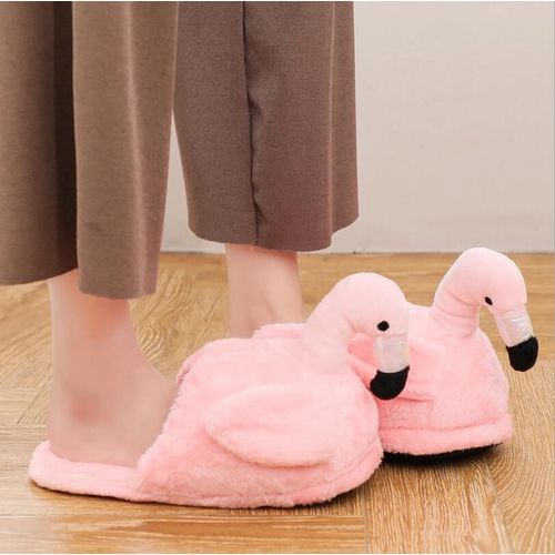 Pantoufles Chaudes En Coton Pour Femmes, Pantoufles De Maison, Chaussons De Flamand Rose, Pantoufles Pantuflas Unicornio, Hy24