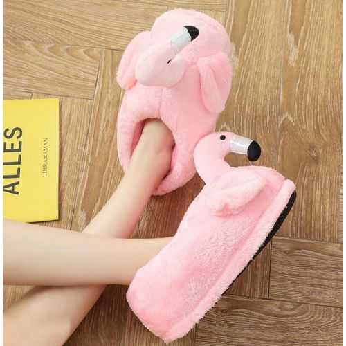 Pantoufles Chaudes En Coton Pour Femmes, Pantoufles De Maison, Chaussons De Flamand Rose, Pantoufles Pantuflas Unicornio, Hy24